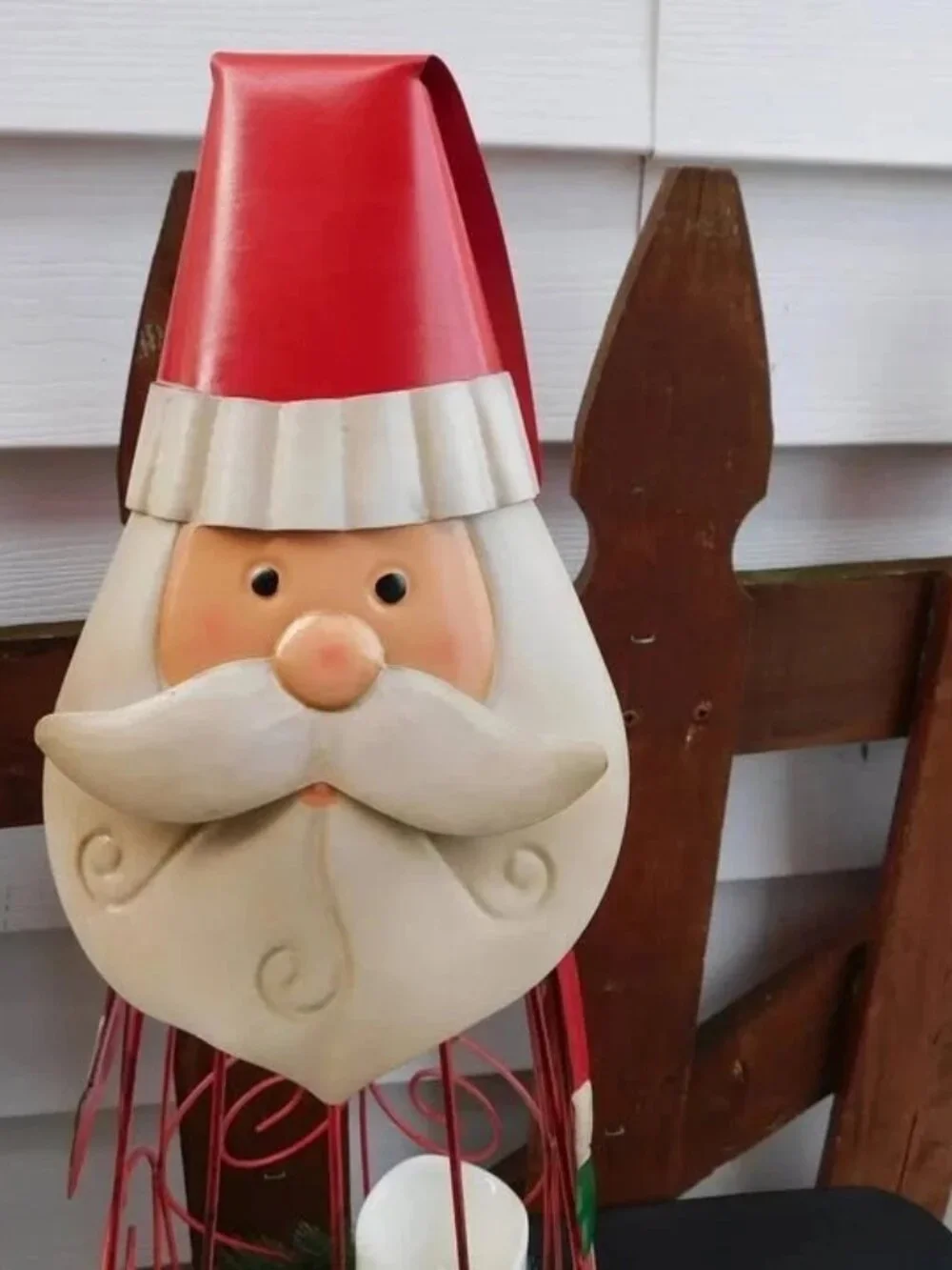 Metal Santa Claus Lantern Decor Christmas 22